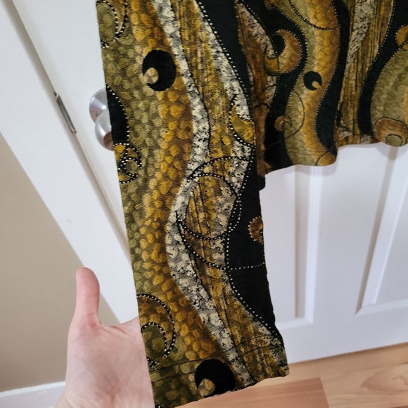 Vintage y2k moon print brown black long sleeve tee Concepts Conrad C small - Picture 8 of 11